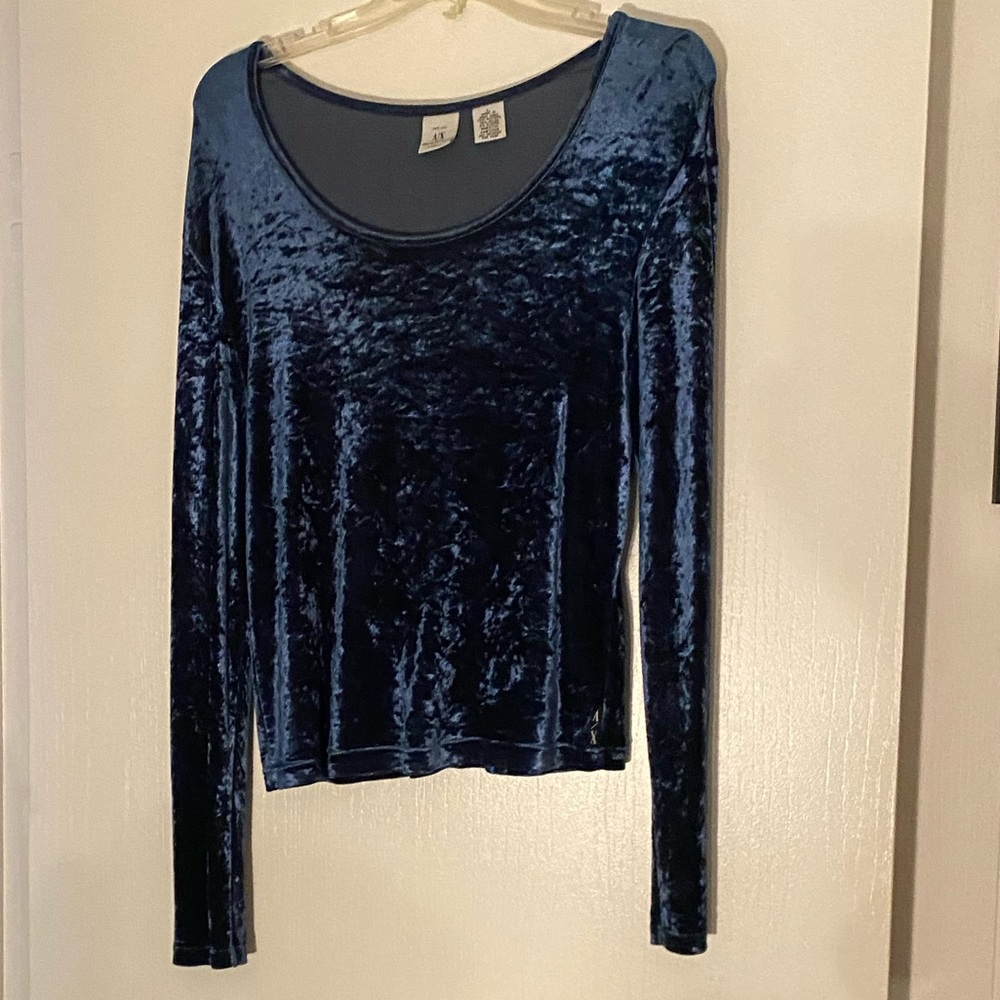 A/X ARMANI EXCHANGE Velvet look vintage top!